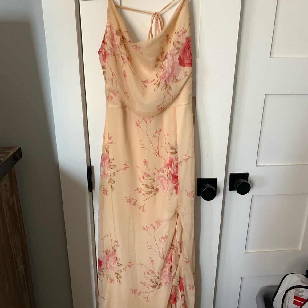 Lulus Floral slit dress